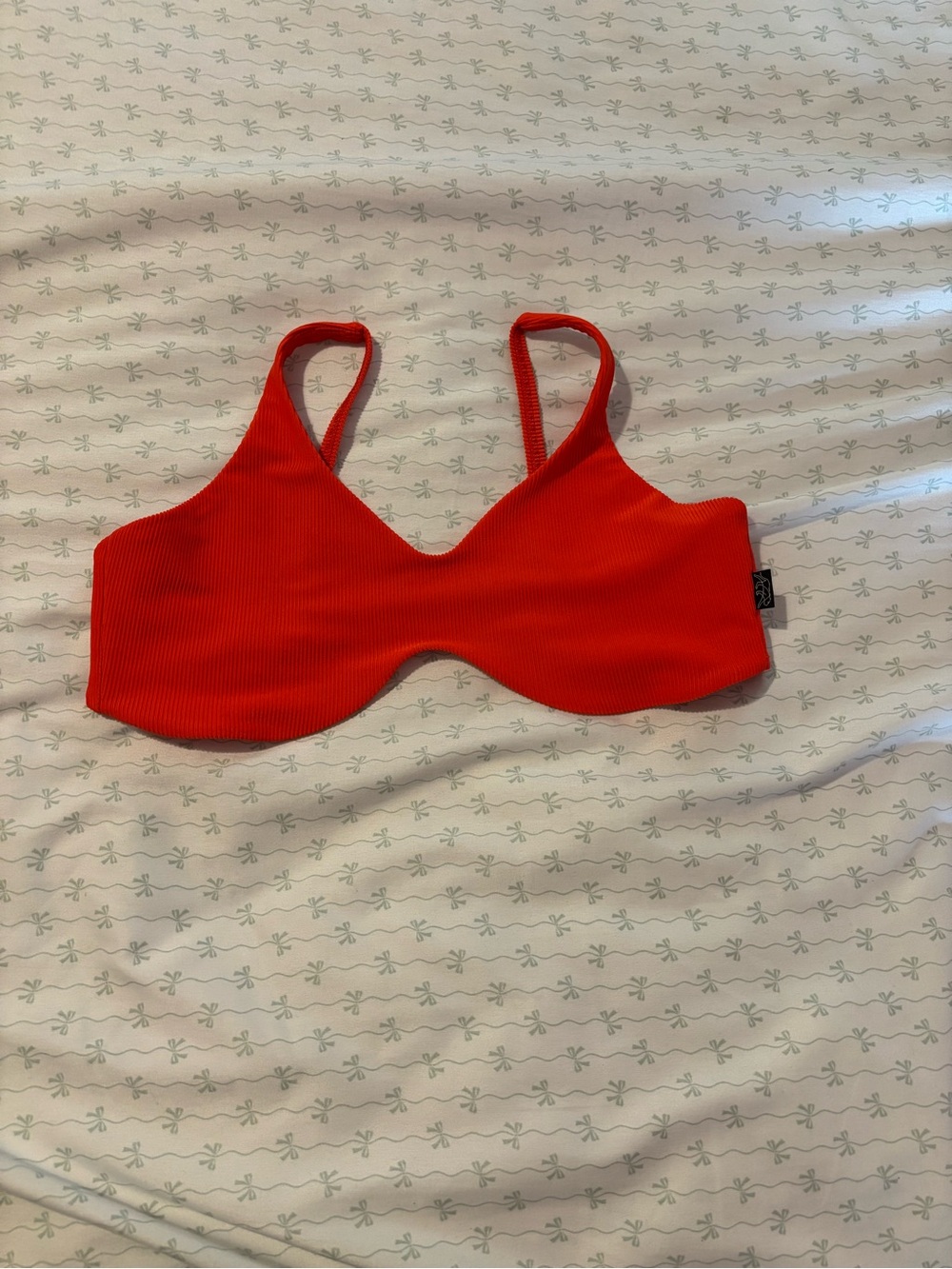 Women’s Red Ribbed Sports Bra - Tiger Friday